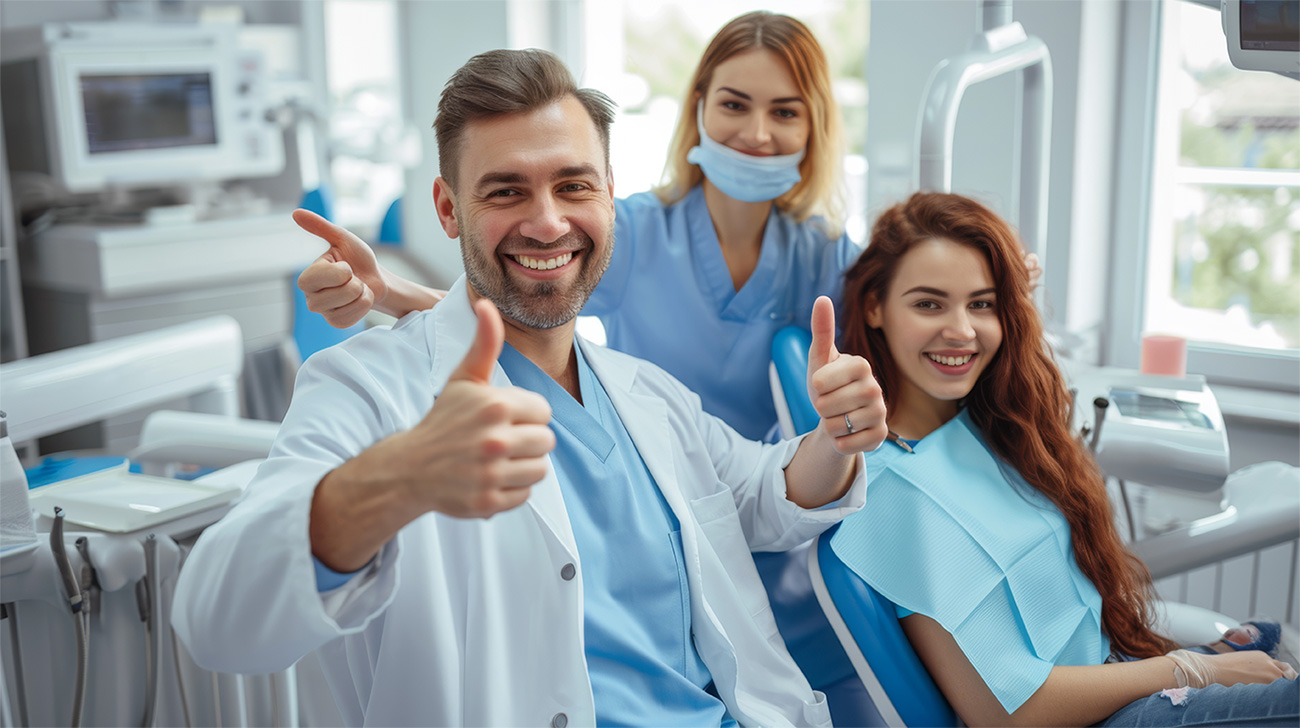 Patient reviewing dental insurance information